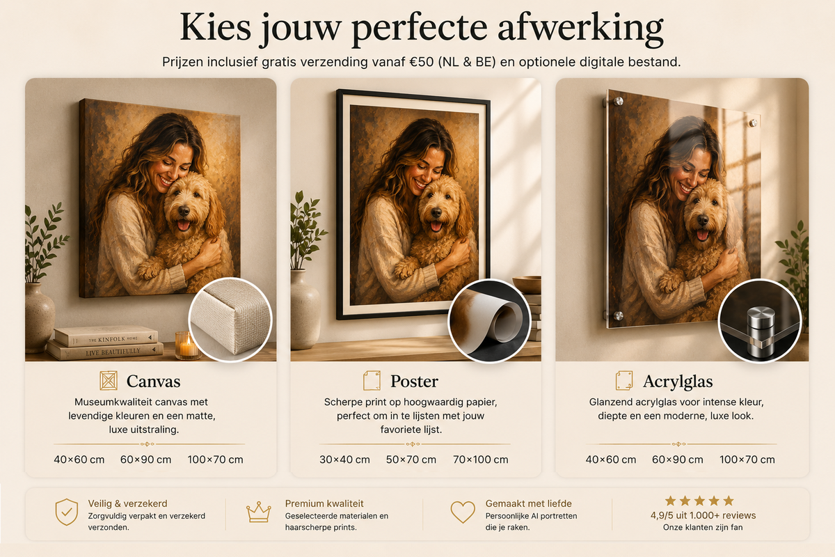 AI portret van je foto: zo maakt Wallstraight persoonlijke wandkunst