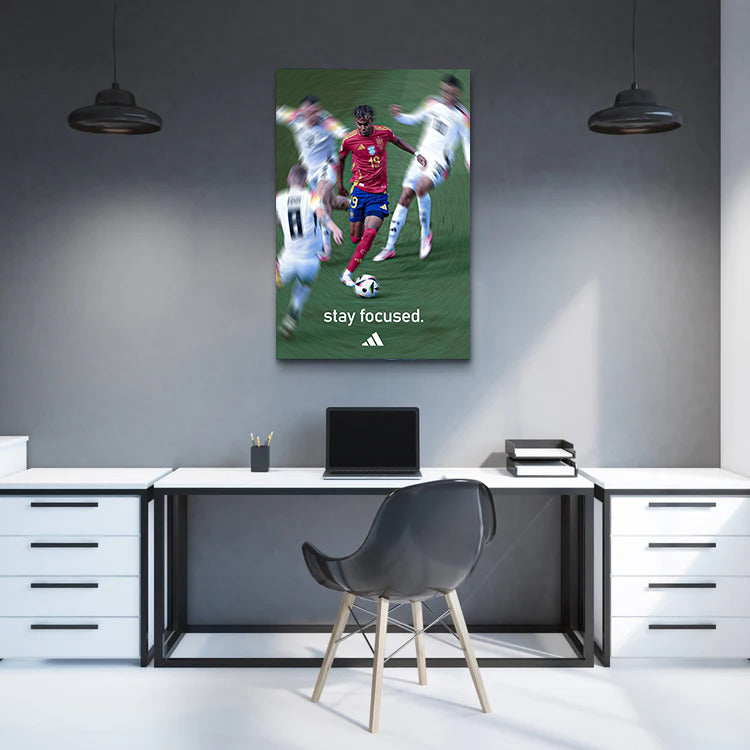 Lamine Yamal "Stay focused" - Glass