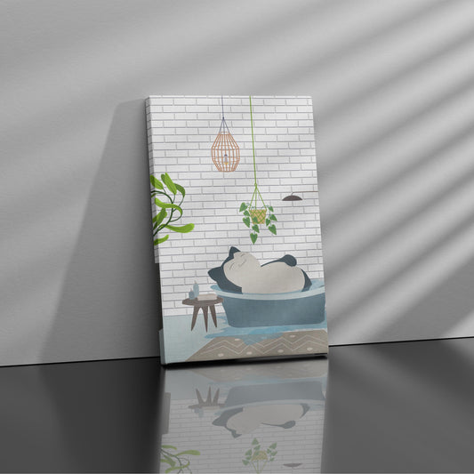 Snorlax in a Tub  - Canvas