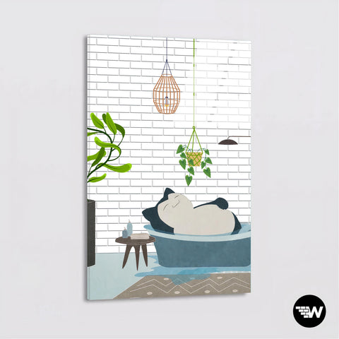 Snorlax in a Tub  - Glass