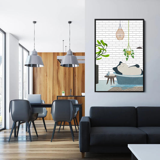 Snorlax in a Tub  - Poster