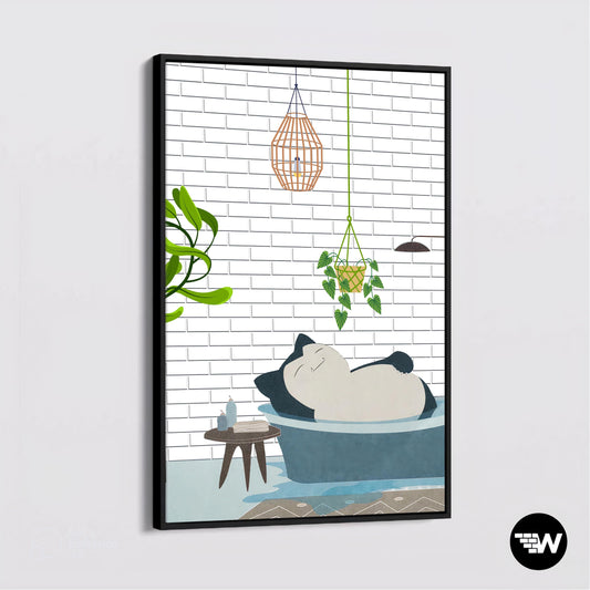 Snorlax in a Tub  - Poster