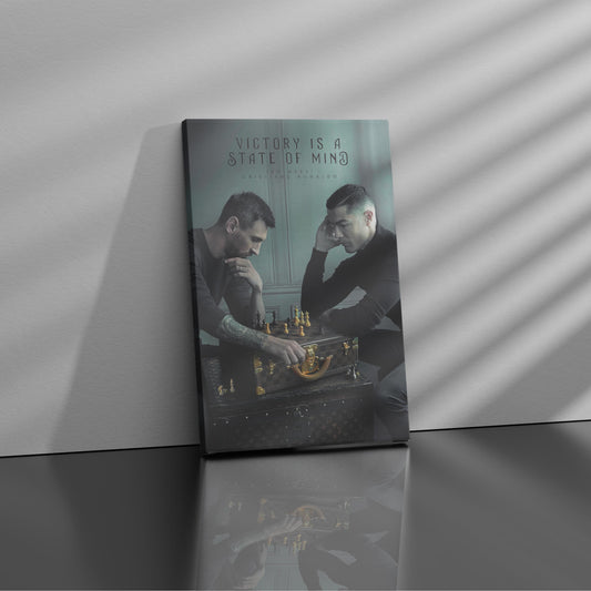 Messi vs. Ronaldo Chess Battle - Soccer - Canvas