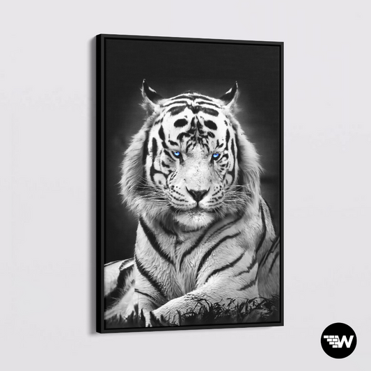 Observing White Tiger - Canvas