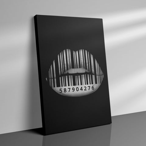 Lips - Barcode - Canvas