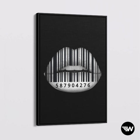 Lips - Barcode - Canvas