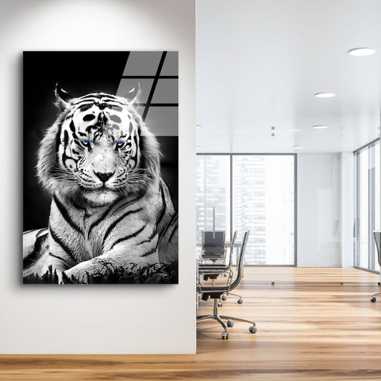 Observing White Tiger - Glass